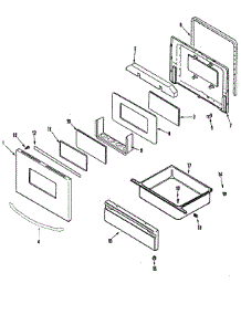 03 - Door / Drawer parts for Magic Chef Range CER1125AAW from AppliancePartsPros.com