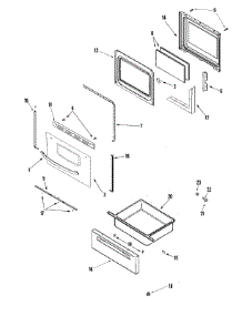 03 - Door / Drawer parts for Magic Chef Range CER3525AAB from AppliancePartsPros.com
