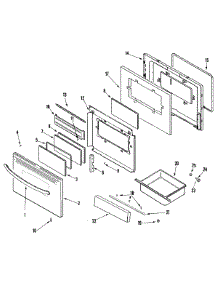03 - Door / Drawer (Stl) parts for Magic Chef Range CER3725AAS from AppliancePartsPros.com