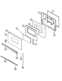 03 - Door (Ser. Pre. 12) parts for Magic Chef Range 5892VVA from AppliancePartsPros.com