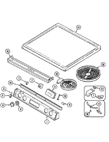 05 - Top Assembly parts for Magic Chef Range 6896VVV from AppliancePartsPros.com