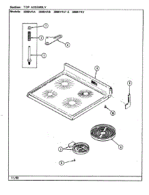 05 - Top Assembly parts for Magic Chef Range 3888XPK from AppliancePartsPros.com