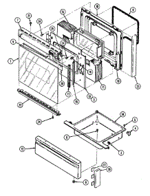 03 - Door / Drawer (3888Xrb) parts for Magic Chef Range 3888XPK from AppliancePartsPros.com