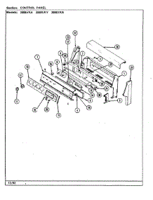 02 - Control Panel parts for Magic Chef Range 3888VRV-Z from AppliancePartsPros.com