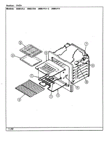 04 - Oven parts for Magic Chef Range 3888VRV-Z from AppliancePartsPros.com