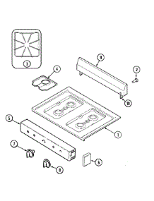 05 - Top Assembly (3100Spx,3100Spx-K) parts for Magic Chef Range 3100SPW from AppliancePartsPros.com
