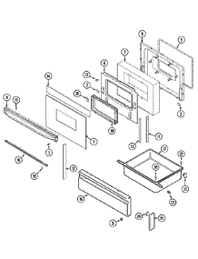 03 - Door / Drawer (Series 01) parts for Magic Chef Range 3842XRA from AppliancePartsPros.com