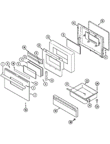 03 - Door / Drawer (3842Wrx) parts for Magic Chef Range 3842WRV from AppliancePartsPros.com