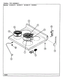 05 - Top Assembly parts for Magic Chef Range 3510KRA from AppliancePartsPros.com