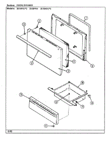 03 - Door / Drawer parts for Magic Chef Range 3510KRA from AppliancePartsPros.com
