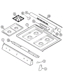 04 - Top Assembly (Adt) parts for Magic Chef Range CGS1230ADT from AppliancePartsPros.com
