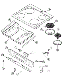 04 - Top Assembly parts for Magic Chef Range CES1350AAH from AppliancePartsPros.com