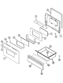 02 - Door / Drawer parts for Magic Chef Range CES1350AAH from AppliancePartsPros.com