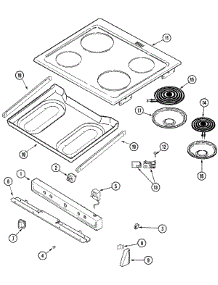 04 - Top Assembly parts for Magic Chef Range CES1110AAH from AppliancePartsPros.com