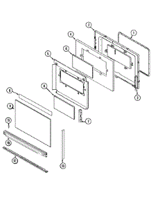 02 - Door parts for Magic Chef Range CEP3540AAA from AppliancePartsPros.com