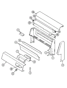 02 - Control Panel (3488Vvd) parts for Magic Chef Range 3488VVD from AppliancePartsPros.com
