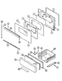 03 - Door / Drawer (Ser. Pre. 12) parts for Magic Chef Range 3167XTA from AppliancePartsPros.com
