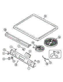 08 - Top Assembly parts for Magic Chef Range 7898XVA from AppliancePartsPros.com