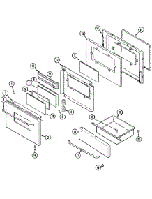 03 - Door / Drawer (Bac) parts for Magic Chef Range CER3760BAC from AppliancePartsPros.com