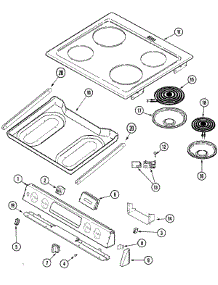 04 - Top Assembly parts for Magic Chef Range CES3540ACC from AppliancePartsPros.com