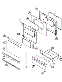 02 - Door / Drawer parts for Magic Chef Range CES3540AAW from AppliancePartsPros.com