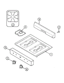 05 - Top Assembly parts for Magic Chef Range 31001PAA from AppliancePartsPros.com