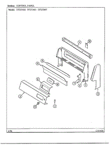Control Panel parts for Magic Chef Range DF253660 from AppliancePartsPros.com