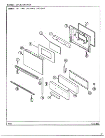 Door / Drawer parts for Magic Chef Range DF253667 from AppliancePartsPros.com