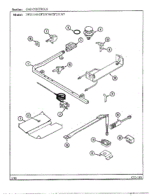 Gas Controls parts for Magic Chef Range DF251369 from AppliancePartsPros.com