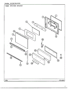 Door / Drawer parts for Magic Chef Range DF253460 from AppliancePartsPros.com