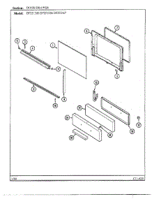 Door / Drawer parts for Magic Chef Range DF251360 from AppliancePartsPros.com