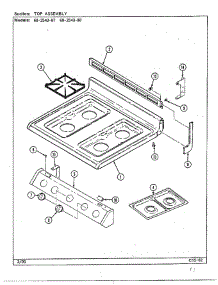 Top Assembly parts for Magic Chef Range 68-2543-87 from AppliancePartsPros.com