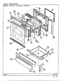 Door / Drawer parts for Magic Chef Range 68-2593-87 from AppliancePartsPros.com