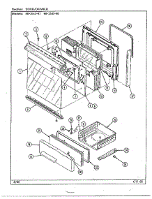 Door / Drawer parts for Magic Chef Range 2543 from AppliancePartsPros.com