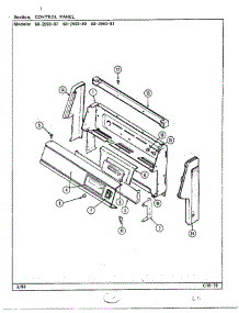 Control Panel parts for Magic Chef Range 68-2593-80 from AppliancePartsPros.com