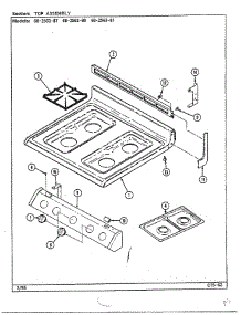 Top Assembly parts for Magic Chef Range 68-2563-87 from AppliancePartsPros.com