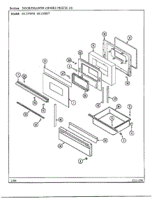 Door / Drawer parts for Magic Chef Range 68-255857 from AppliancePartsPros.com