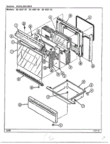 Door / Drawer parts for Magic Chef Range 68-4587-87 from AppliancePartsPros.com