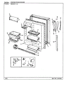 05 - Fresh Food Door parts for Magic Chef Refrigerator RB21KN-4A / BG71C from AppliancePartsPros.com