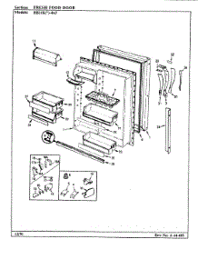 03 - Fresh Food Door parts for Magic Chef Refrigerator RB21KN4AF / BG76A from AppliancePartsPros.com