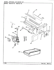 03 - Optional Ice Maker Kit parts for Magic Chef Refrigerator RB21KN-4A / CG82A from AppliancePartsPros.com