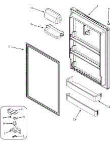 05 - Fresh Food Door parts for Magic Chef Refrigerator CTL1502AEW from AppliancePartsPros.com