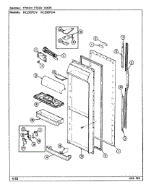 04 - Fresh Food Door parts for Magic Chef Refrigerator RC203PDV from AppliancePartsPros.com
