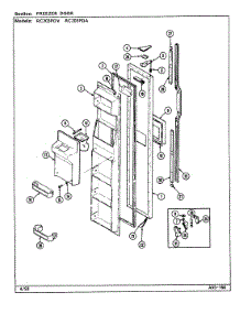 02 - Freezer Door parts for Magic Chef Refrigerator RC203PDA from AppliancePartsPros.com