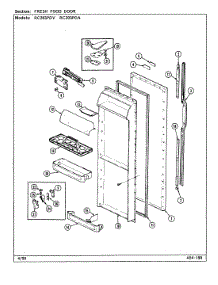 04 - Fresh Food Door parts for Magic Chef Refrigerator RC203PDA / DS06A from AppliancePartsPros.com