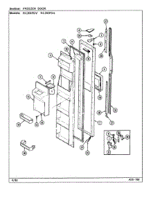 02 - Freezer Door parts for Magic Chef Refrigerator RC203PDA / DS10A from AppliancePartsPros.com