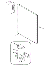 10 - Fresh Food Outer Door parts for Magic Chef Refrigerator CTB1521GRQ from AppliancePartsPros.com