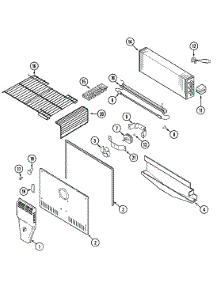 03 - Freezer Compartment parts for Magic Chef Refrigerator CTB2125DRW from AppliancePartsPros.com