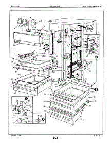 03 - Fresh Food Compartment parts for Magic Chef Refrigerator CRC24EA-3AI / 5M75B from AppliancePartsPros.com