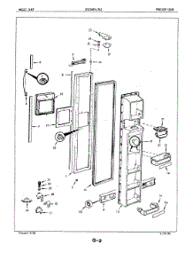 02 - Freezer Door parts for Magic Chef Refrigerator CRC24EA-3AI / 5M75B from AppliancePartsPros.com